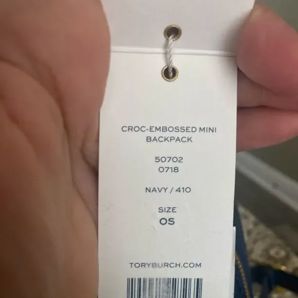 Tory Burch tory burch croc-embossed backpack - Picture 4 of 10